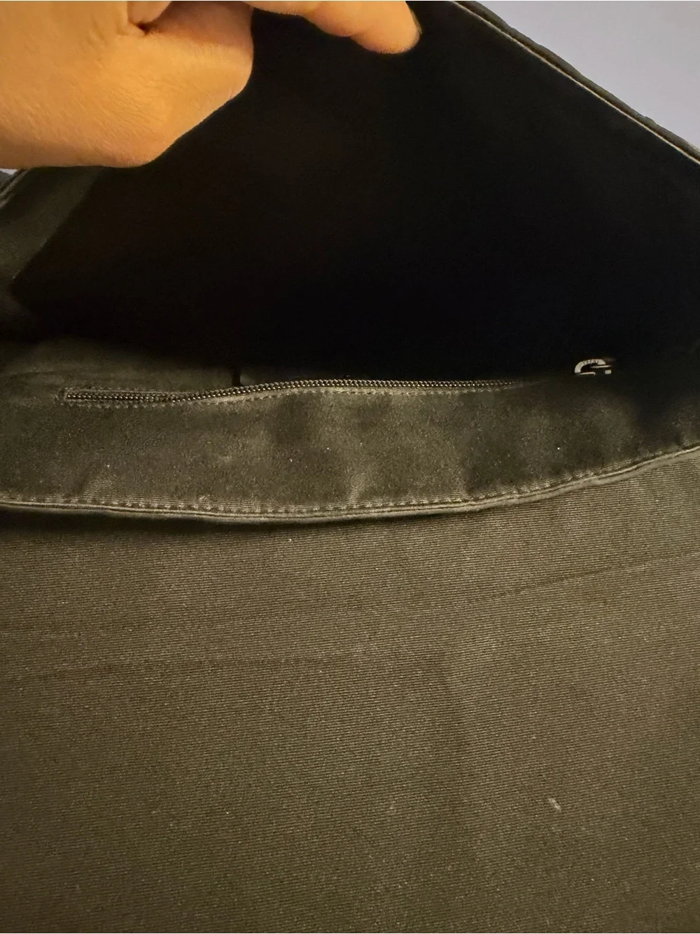 Coach Black Leather & Signature Canvas Messenger Bag